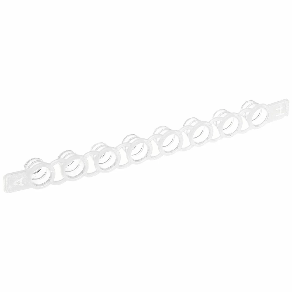 Eppendorf 951022089 Real-Time Strip Caps, Caps Only, Masterclear, 10 x 12 Caps/Unit primary image